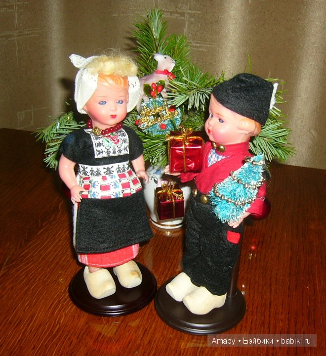 Поздравление с Рождеством от моих винтажных куколок