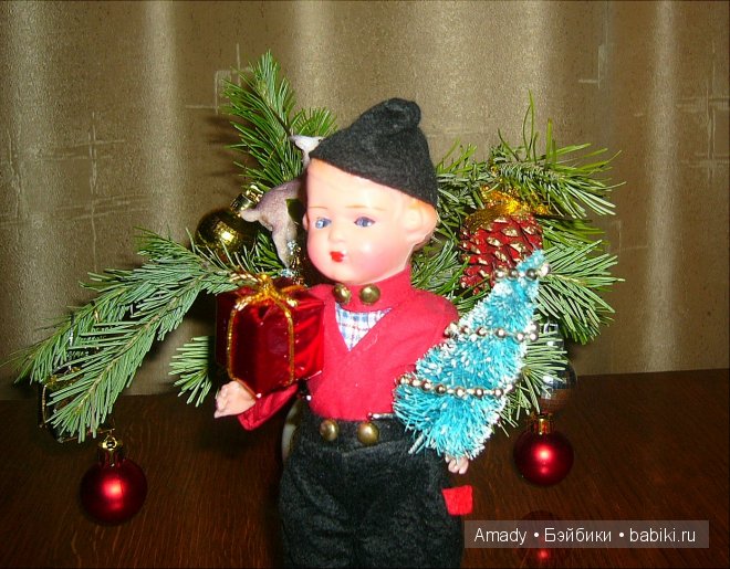 Поздравление с Рождеством от моих винтажных куколок