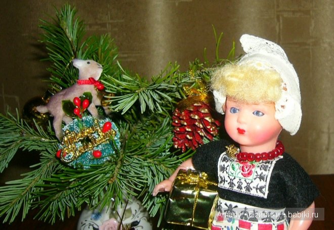 Поздравление с Рождеством от моих винтажных куколок