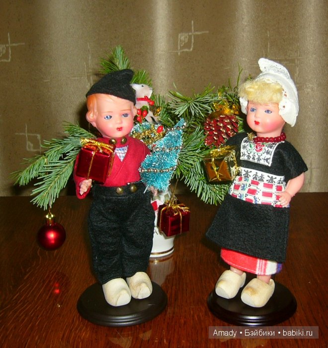 Поздравление с Рождеством от моих винтажных куколок