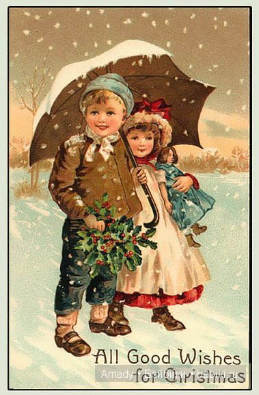 Поздравление с Рождеством от моих винтажных куколок