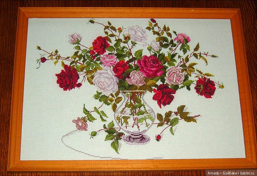 Мои цветочные вышивки — Вышивка крестиком (фото 10)
