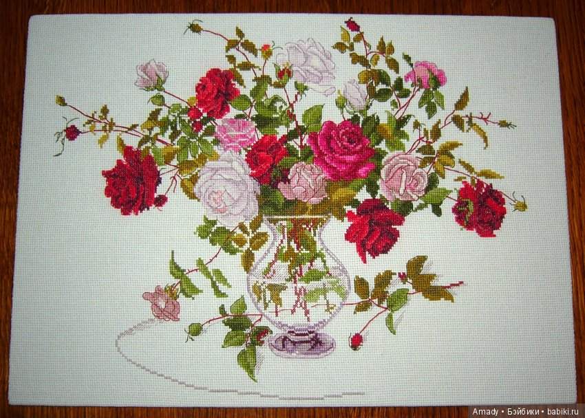 Мои цветочные вышивки — Вышивка крестиком (фото 9)