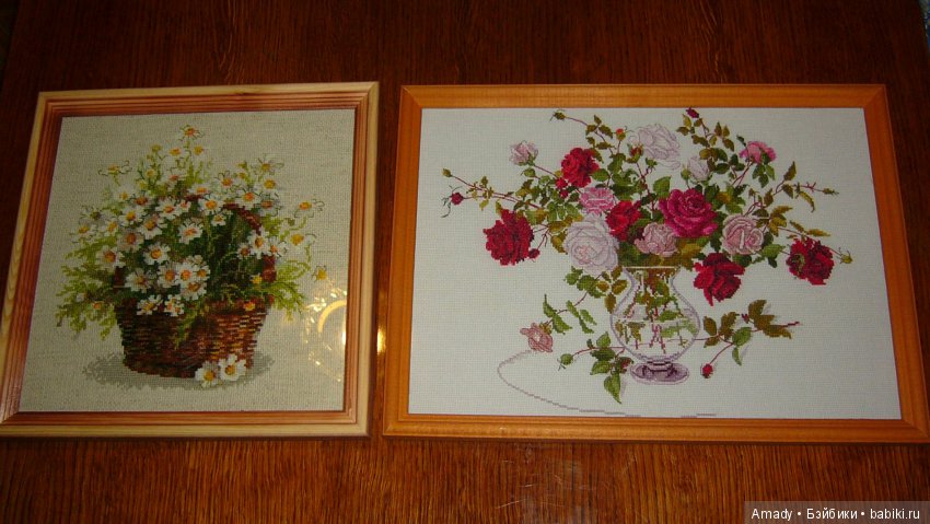 Мои цветочные вышивки — Вышивка крестиком