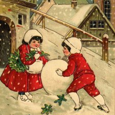 Старинные новогодние и рождественские открытки. Часть 2.