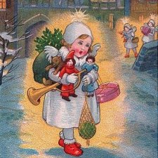 Старинные новогодние и рождественские открытки. Часть 3