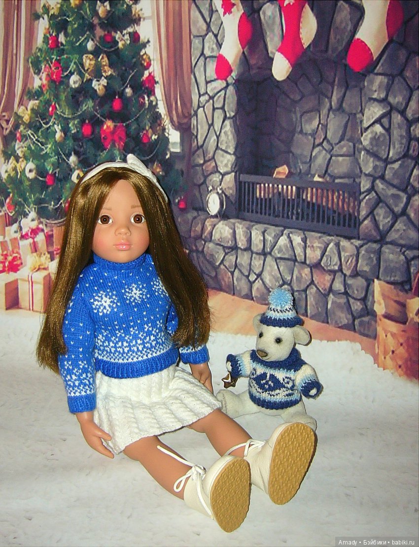 Уютная зимняя классика — Одежда и обувь для кукол своими руками: фото