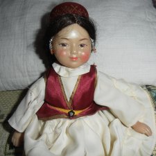 Кукла "казашка" из серии 15 республик,ф-ка сувенирных и подарочных игрушек.Мягкое тело.