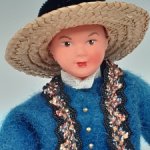 Кукла миниатюрная Petitcollin.Франция