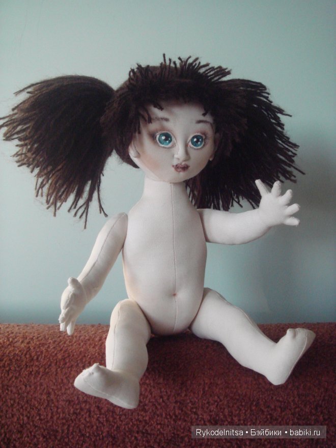 Как сделать волосы текстильной куколке - Мастер класс | Бэйбики Как сделать волосы текстильной куколке - Мастер класс