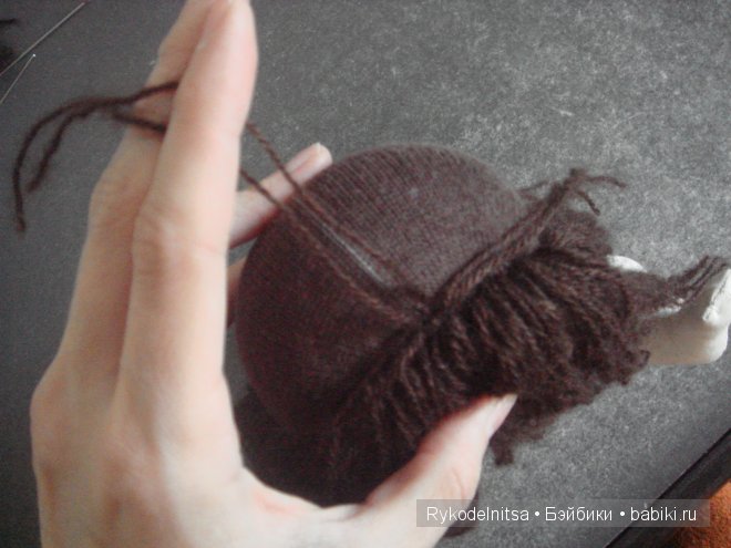 Как сделать волосы текстильной куколке - Мастер класс | Бэйбики Как сделать волосы текстильной куколке - Мастер класс (фото 7)