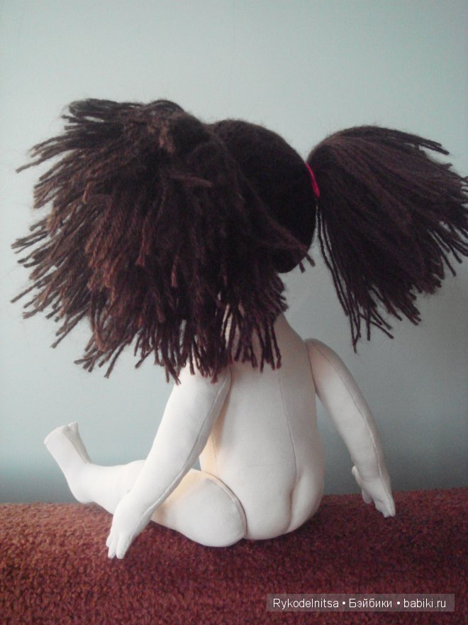 Как сделать волосы текстильной куколке - Мастер класс | Бэйбики Как сделать волосы текстильной куколке - Мастер класс