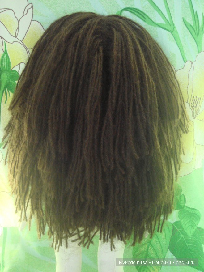 Как сделать волосы текстильной куколке - Мастер класс | Бэйбики Как сделать волосы текстильной куколке - Мастер класс