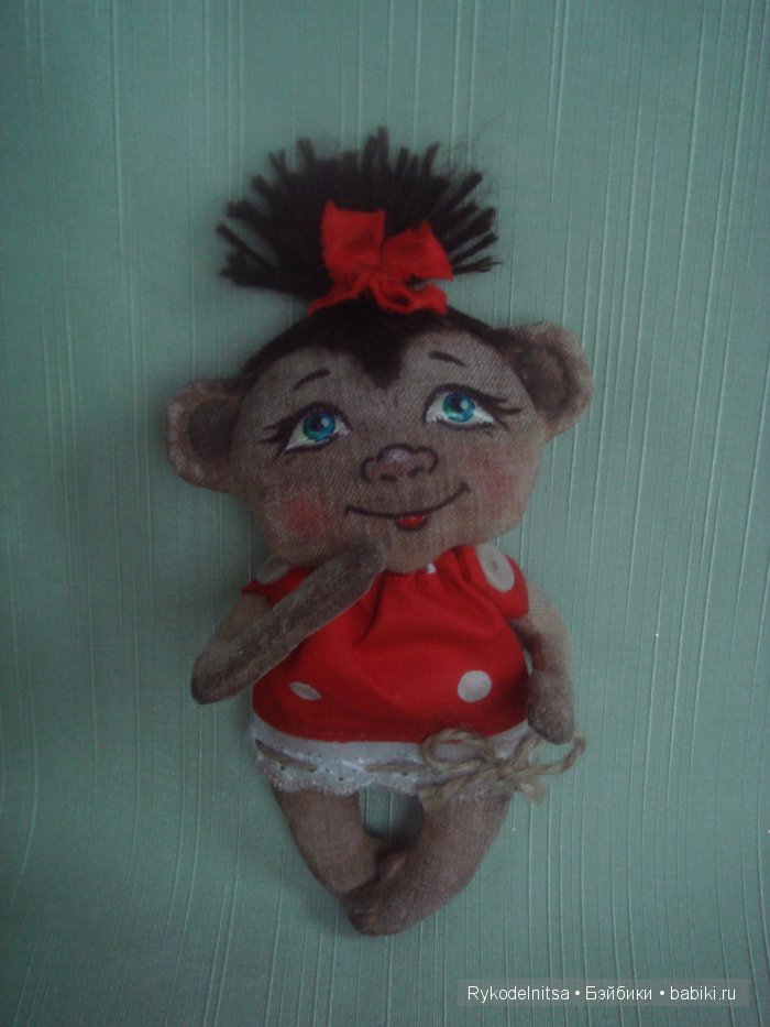 Обезьянка Милашка. Кукла из ткани