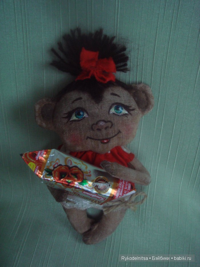 Обезьянка Милашка. Кукла из ткани (фото 2)