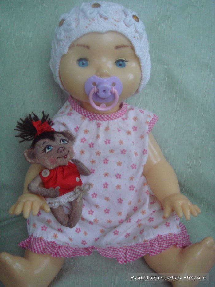 Обезьянка Милашка. Кукла из ткани (фото 7)