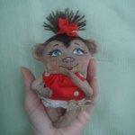 Обезьянка Милашка. Кукла из ткани