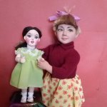 Авторская кукла "Девочка из 50-х годов"