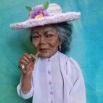 Авторская кукла Людмилы Манжос. Моя бабушка курит трубку