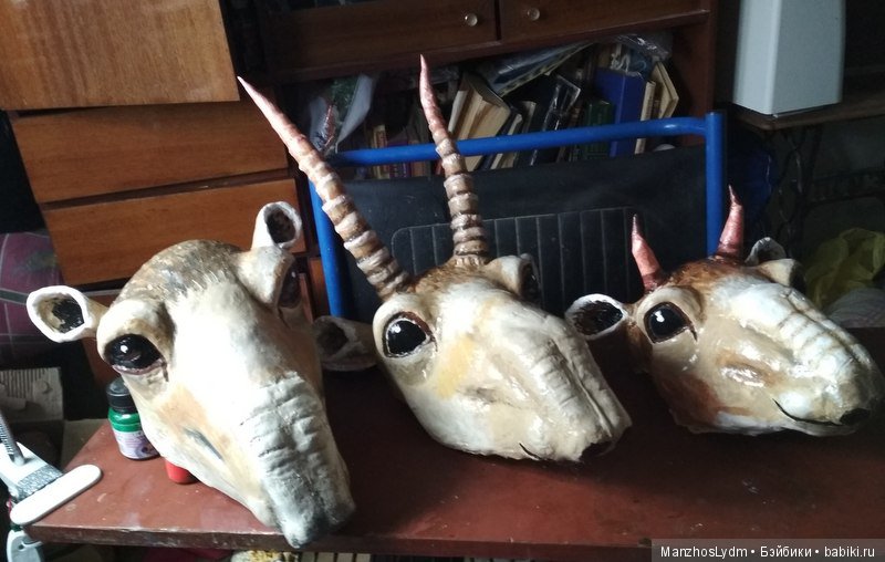 Снова "Пенопластовое тесто": маска или шапочка? Сайгаки