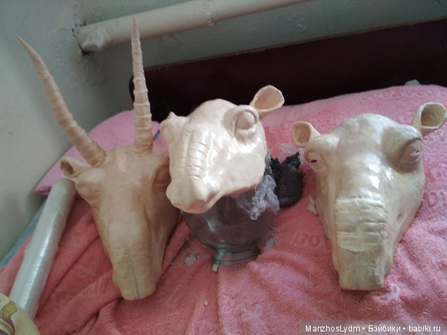 Снова "Пенопластовое тесто": маска или шапочка? Сайгаки (фото 9)