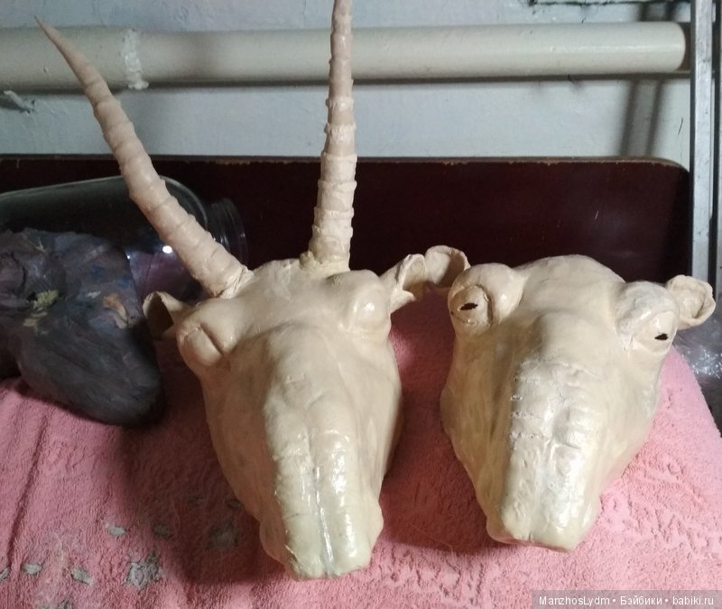 Снова "Пенопластовое тесто": маска или шапочка? Сайгаки (фото 6)