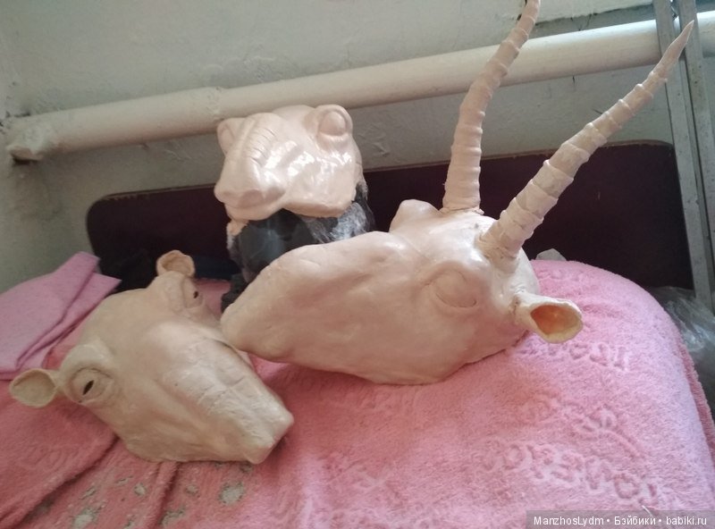 Снова "Пенопластовое тесто": маска или шапочка? Сайгаки (фото 8)