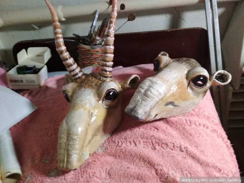 Снова "Пенопластовое тесто": маска или шапочка? Сайгаки (фото 10)