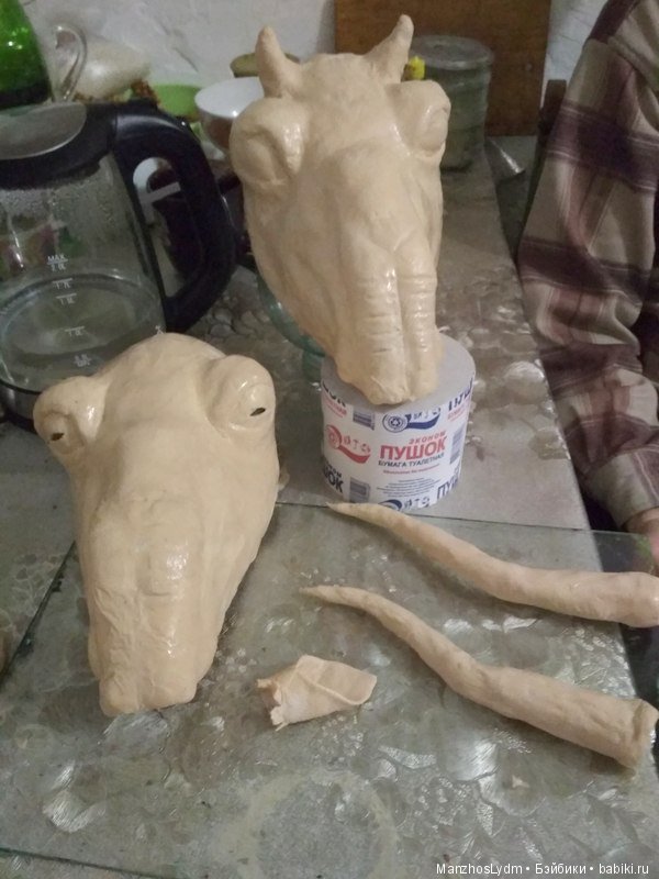 Снова "Пенопластовое тесто": маска или шапочка? Сайгаки (фото 4)