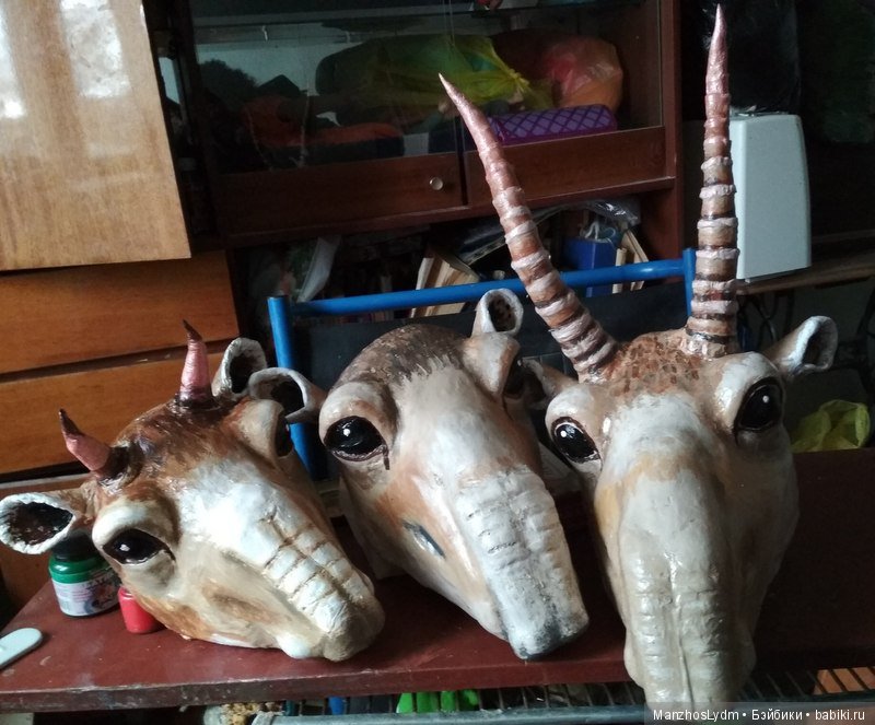 Снова "Пенопластовое тесто": маска или шапочка? Сайгаки