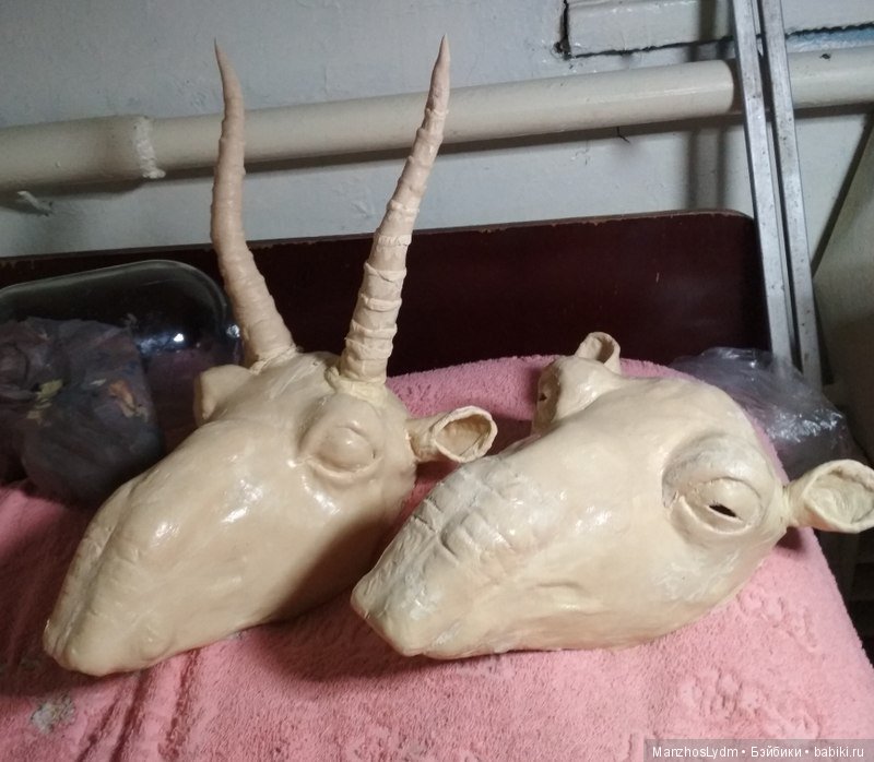 Снова "Пенопластовое тесто": маска или шапочка? Сайгаки (фото 7)