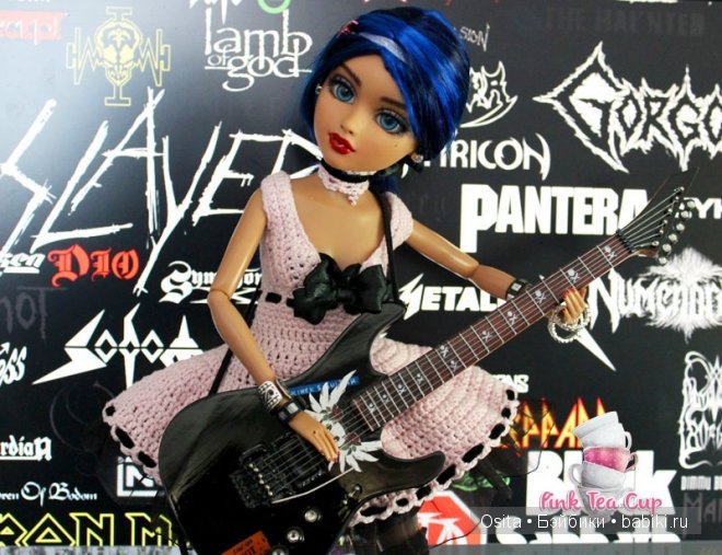 Розовый и черный - платье для Мокси Тинз | Бэйбики Розовый и черный - платье для Мокси Тинз