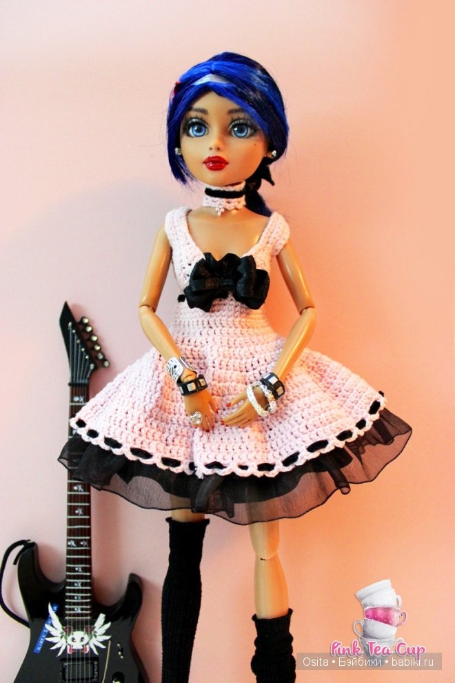 Розовый и черный - платье для Мокси Тинз | Бэйбики Розовый и черный - платье для Мокси Тинз (фото 5)