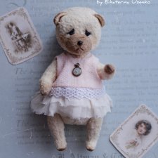 Тедди мишка и зайка. Работа Екатерины Усенко