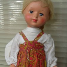 Продам винтажную опилочную куклу, Загорск. Очень редкая!