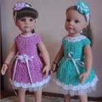 Вязаные платица для красивых девочек