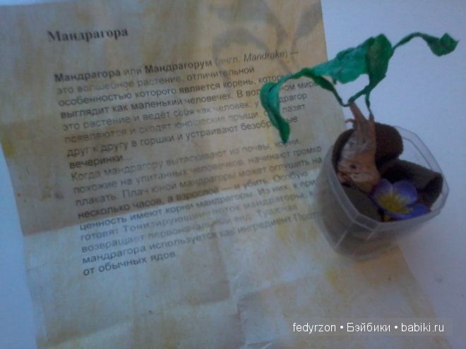 Из мира Гарри Поттера — Лепка авторских игрушек и папье