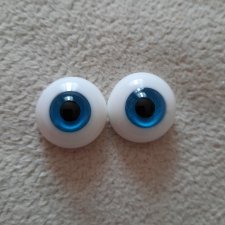 Стеклянные глаза голубые (полусферы) 20 мм