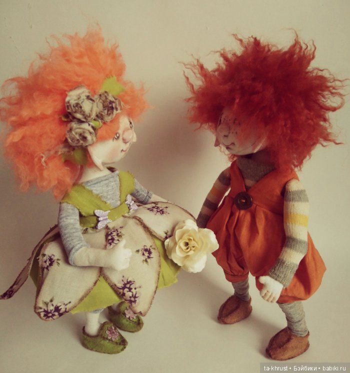 У моего Клепы появилась подружка. И вроде там ❤ Текстильные куклы