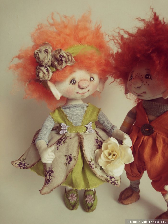 У моего Клепы появилась подружка. И вроде там ❤ Текстильные куклы (фото 3)