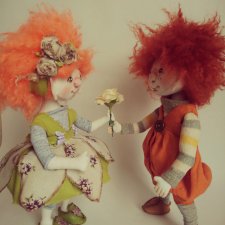 У моего Клепы появилась подружка. И вроде там ❤ Текстильные куклы