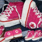 Пинетки "КЕДЫ". Обувь для БЖД кукол. Схема вязания