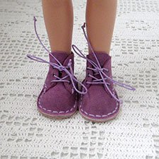 Обувь для куклы Paola Reina, ботинки замшевые сиреневые