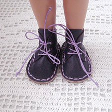 Обувь для куклы Paola Reina, ботинки черничные
