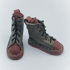 Обувь для Кена и кукол со стопой до 4 см, ботинки коричнево-болотные