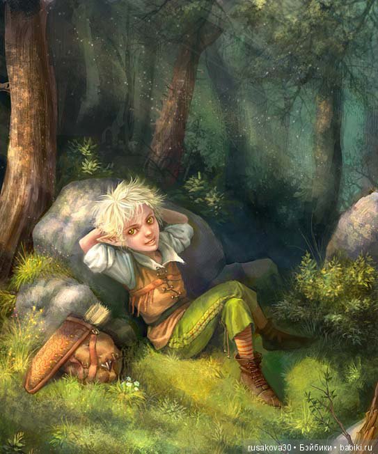 На подушках из павлиньих перьев засыпают маленькие эльфы