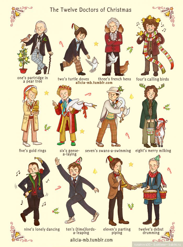 Песня "Twelve Days of Christmas" - "Двенадцать дней Рождества"