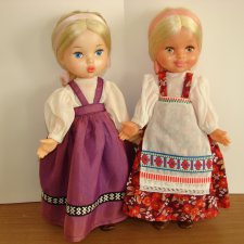 Куклы из далекого СССР .Кукла фабрики Ленигрушка + 4 неопознанных объекта!