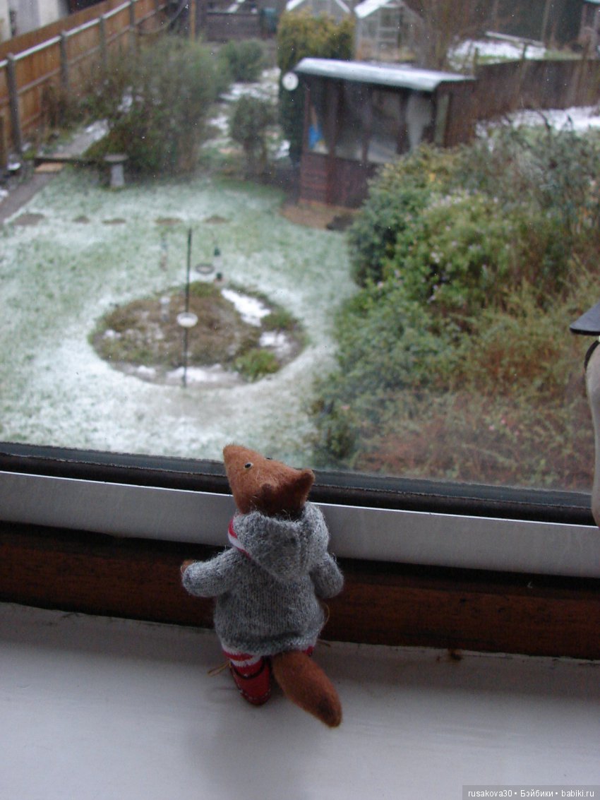 Покормите птиц зимой — Домашние фото авторских игрушек: Тедди