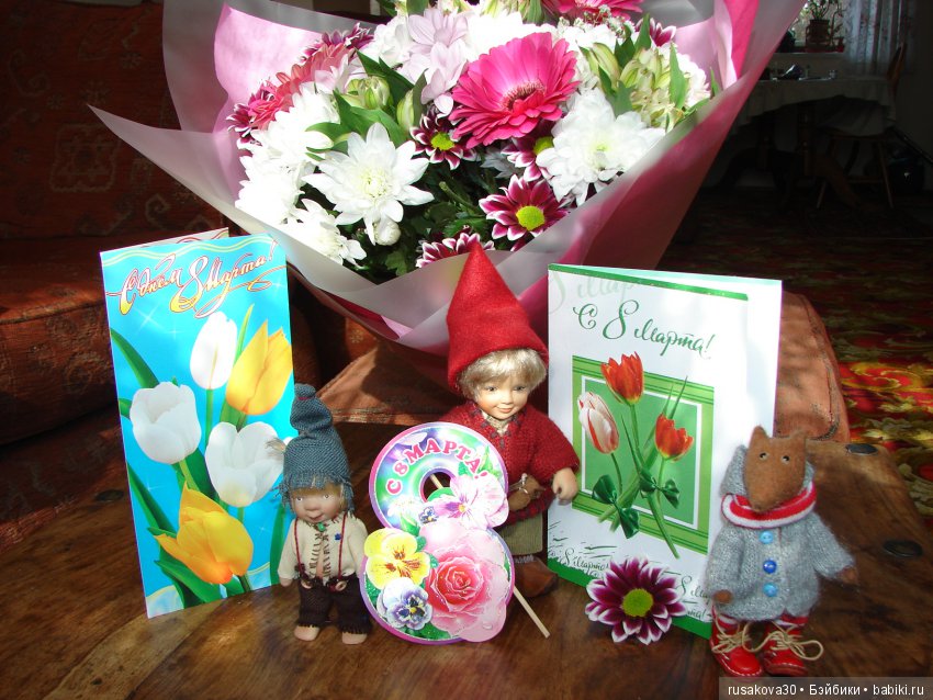 С Днем 8 Марта — Авторские игрушки из разных материалов: синельная проволока (фото 4)